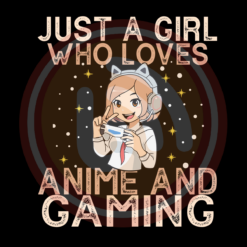 Girl Loves Anime And Gaming Digital Download File, Trending Svg
