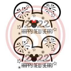 Disney Mouse Happy New Year 2022 Digital Download File, New Year Svg