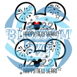 Disney Mouse Happy New Year 2022 Digital Vector Files, New Year Svg