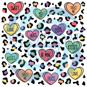 Candy Heart Leopard Pattern Svg SVG110122020