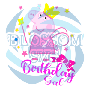 Peppa Pig Birthday Girl Svg SVG080122032