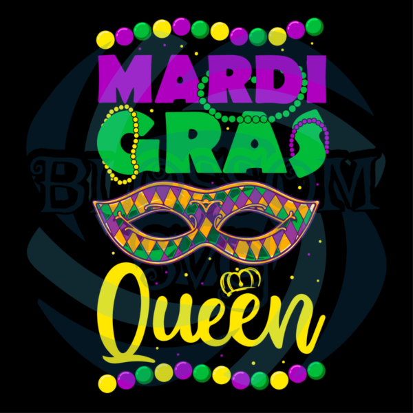 Mardi Gras Queen Crown Mask Digital Vector Files