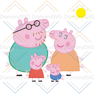 Family Peppa Pig Svg Cricut Explore, Peppa Pig Svg, Family Svg