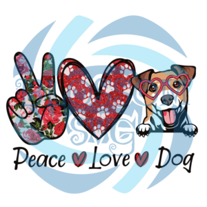 Peace Love Jack Russell Terrier Dog Lovers Svg SVG010122017