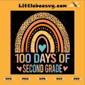 100 Days Of Second Grade Cutting File, Back To School Svg