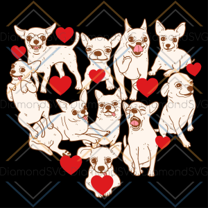Big Heart Chihuahua Dogs Svg SVG200122023