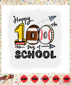 Happy 100th Day Of School Svg SVG200122024