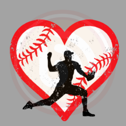 Heart Baseball Valentine's Day Digital Download File, Valentine Svg