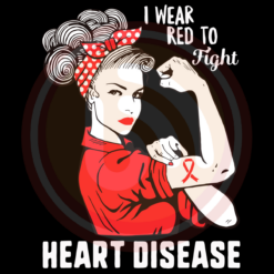 I wear red to fight heart disease awareness svg svg200122040