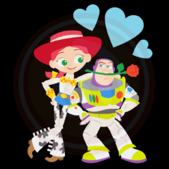 Toy Story Buzz and Jessie Digital Download File, Valentine's Day Svg
