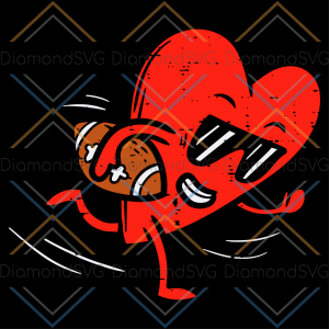 Heart Playing American Football Svg SVG050122035