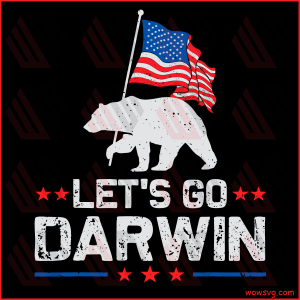 Let s Go Darwin Bear US Flag Svg SVG010122003