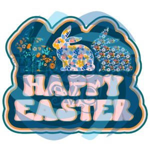 Happy Easter Bunny Digital Vector Files, Easter Bunny Svg