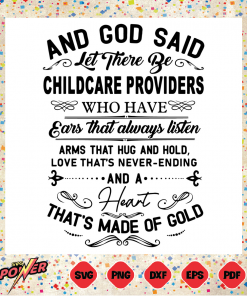 And God Said Let There Be Childcare Providers Svg SVG020322011