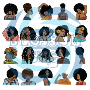 Bundle 20 African Black Woman Bundle Svg SVG190122011