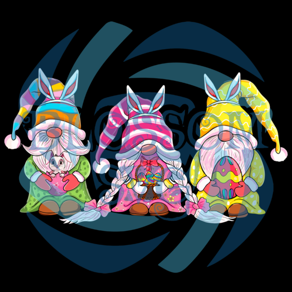 Happy Easter gnomes Digital Vector Files, Easter Svg