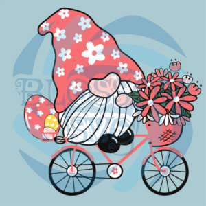 Gnome Easter Riding bicycle Svg SVG180222068
