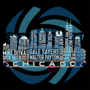 Chicago City Skyline Digital Vector Files, Sport Svg