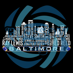 Baltimore City Skyline Digital Vector Files, Sport Svg