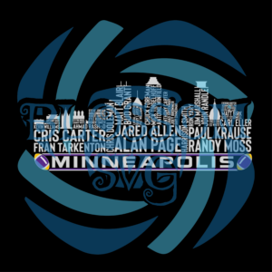 Minneapolis City Skyline Digital Vector Files, Sport Svg