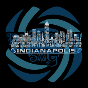 Indianapolis City Skyline Digital Vector Files, Sport Svg