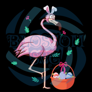 Flamingo with easter eggs Svg SVG180222051