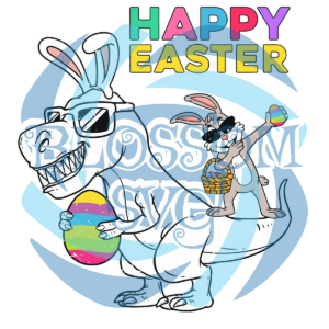 Happy Easter T Rex Dino Dabbing Digital Vector Files