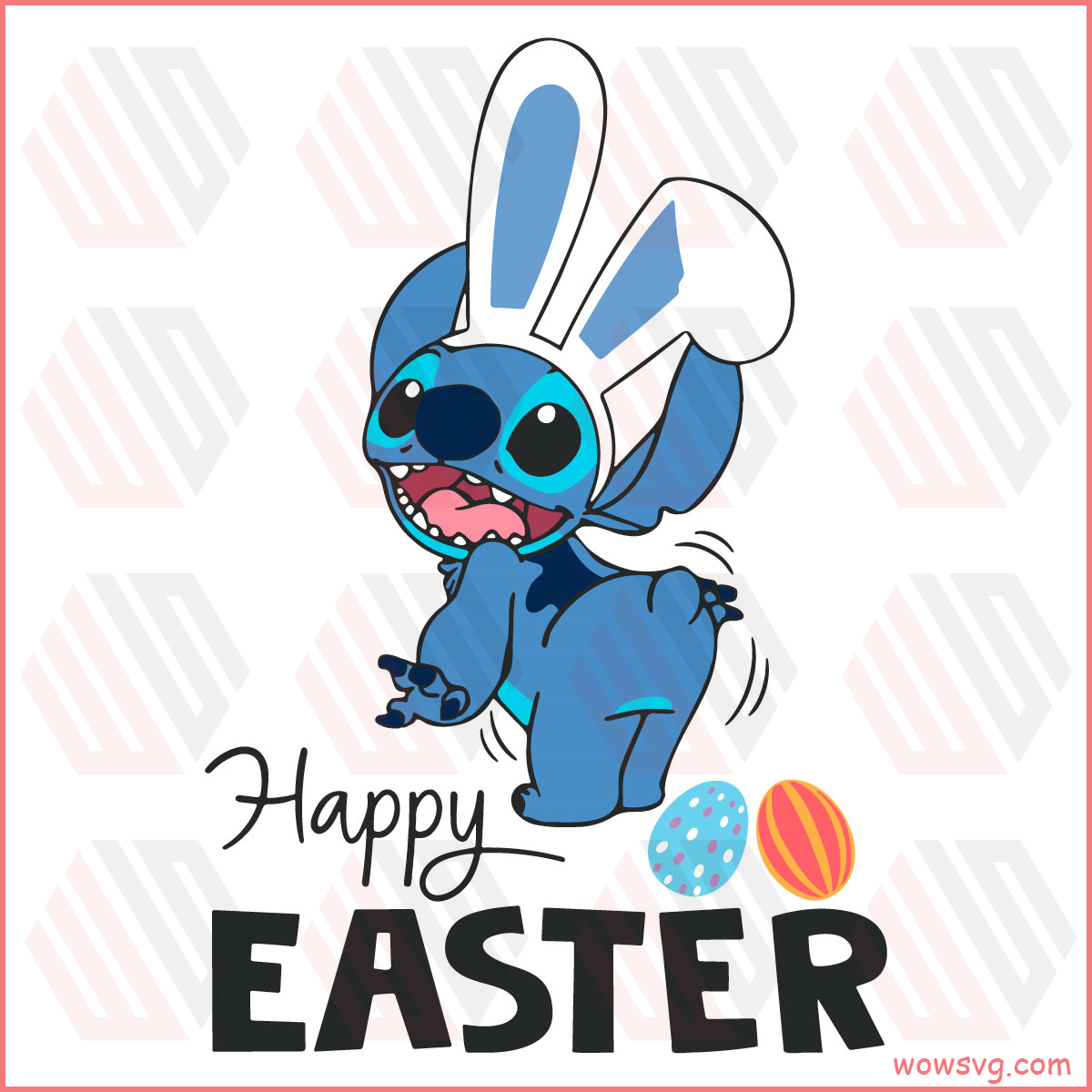 Stitch Happy Easter Cricut Svg, Easter Egg Svg, Disney Stitch Svg