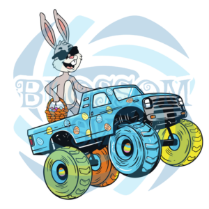 Easter Rabbit Riding Monster Truck Svg SVG180222054