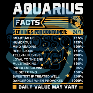 Aquarius Facts Zodiac Digital Vector Files
