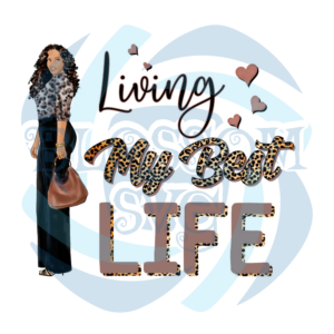 Brown Living My Best Life PNG CF290322044