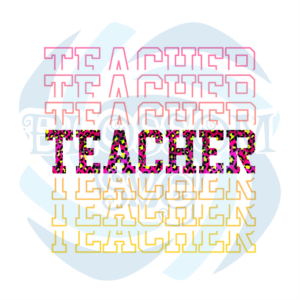 Teacher Word Art Design PNG Sublimation