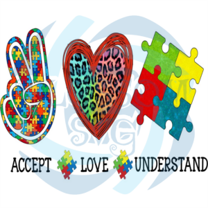 Accept Love Understand Autism PNG CF160322005