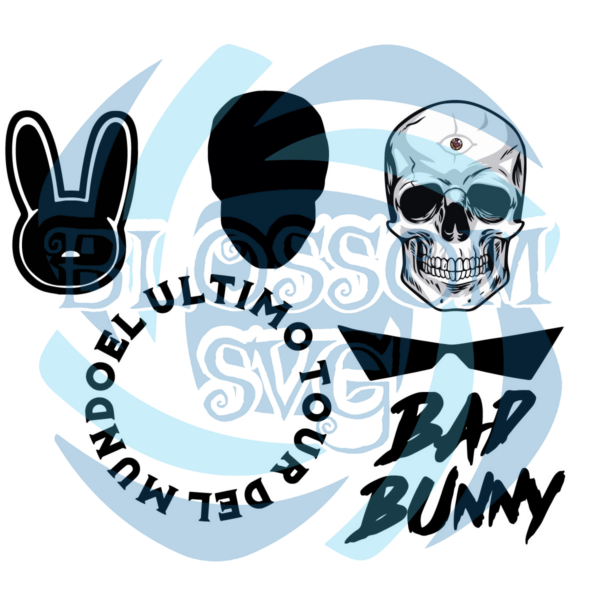 Bad Bunny Tiktok Skull Svg SVG040322006