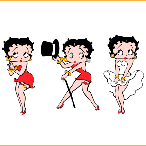 Betty Boop SVG PNG Files, Cartoon Svg
