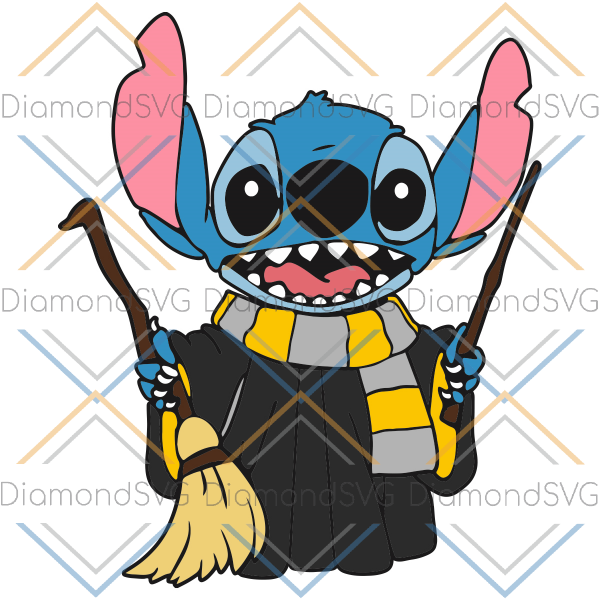 Blue Stitch Wizard With Scarf Svg SVG220122020