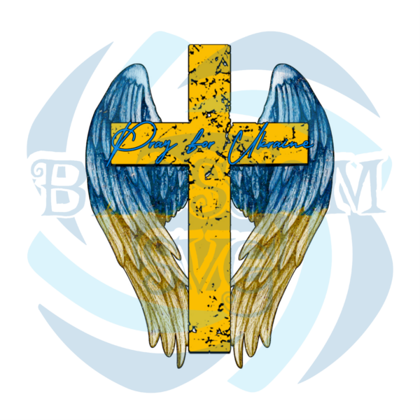 Cross Wings Pray For Ukraine PNG CF240322014