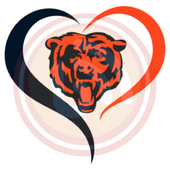 NFL Chicago Bears Heart Designs Digital Download File