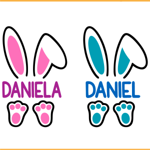 Daniela &amp; Daniel Bunny SVG PNG Files, Bunny Svg