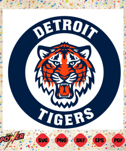 Detroit Tigers Circle Logo Svg Instant Download, MLB Svg