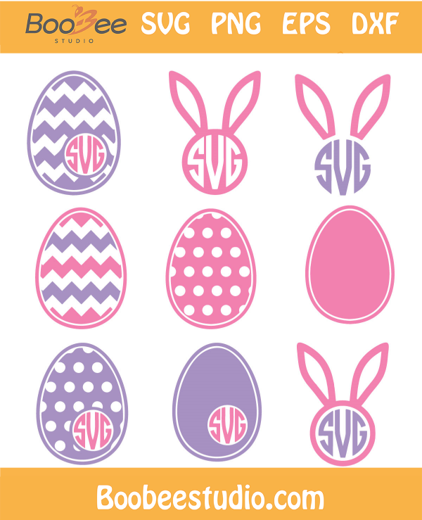 Easter Eggs SVG PNG Files, Bunny Egg Svg, Ears Svg
