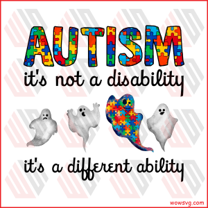 Autism Its Not A Disability PNG CF170322004