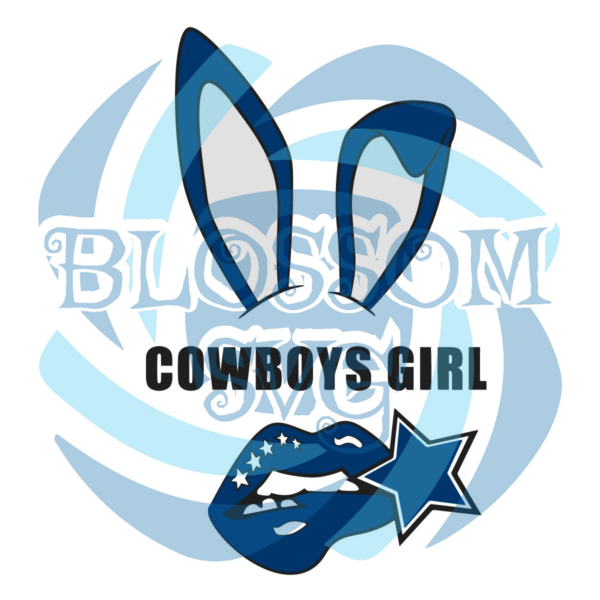Girly Dallas Cowboys Digital Vector Files, Bunny Svg