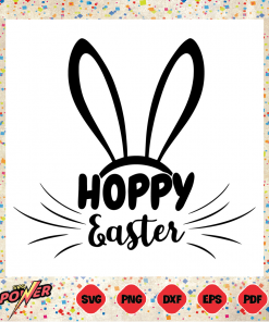 Happy Easter Bunny Svg Instant Download, Easter Svg