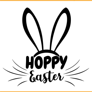 Hoppy Easter SVG PNG Files, Easter Bunny Svg