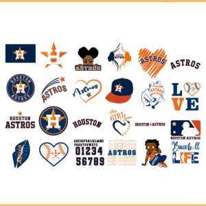 Houston Astros Designs Bundle SVG PNG Files, MLB Svg, Astros Svg