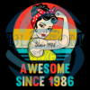 Awesome Since Scale 1986 Birthday Svg SVG140222025