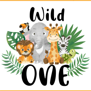Jungle Safari Wild One SVG PNG Files, 1st Birthday Svg