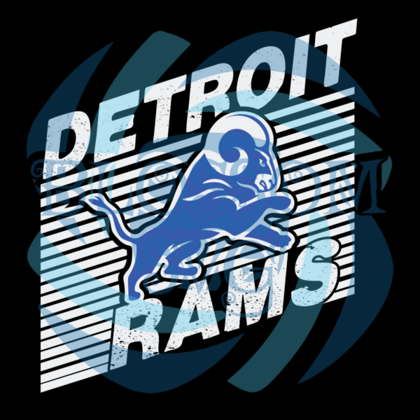 Detroit Rams Football Logo Digital Vector Files
