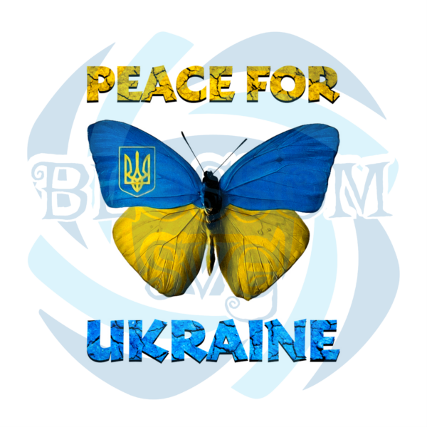 Peace For Ukraine Butterfly PNG CF220322010